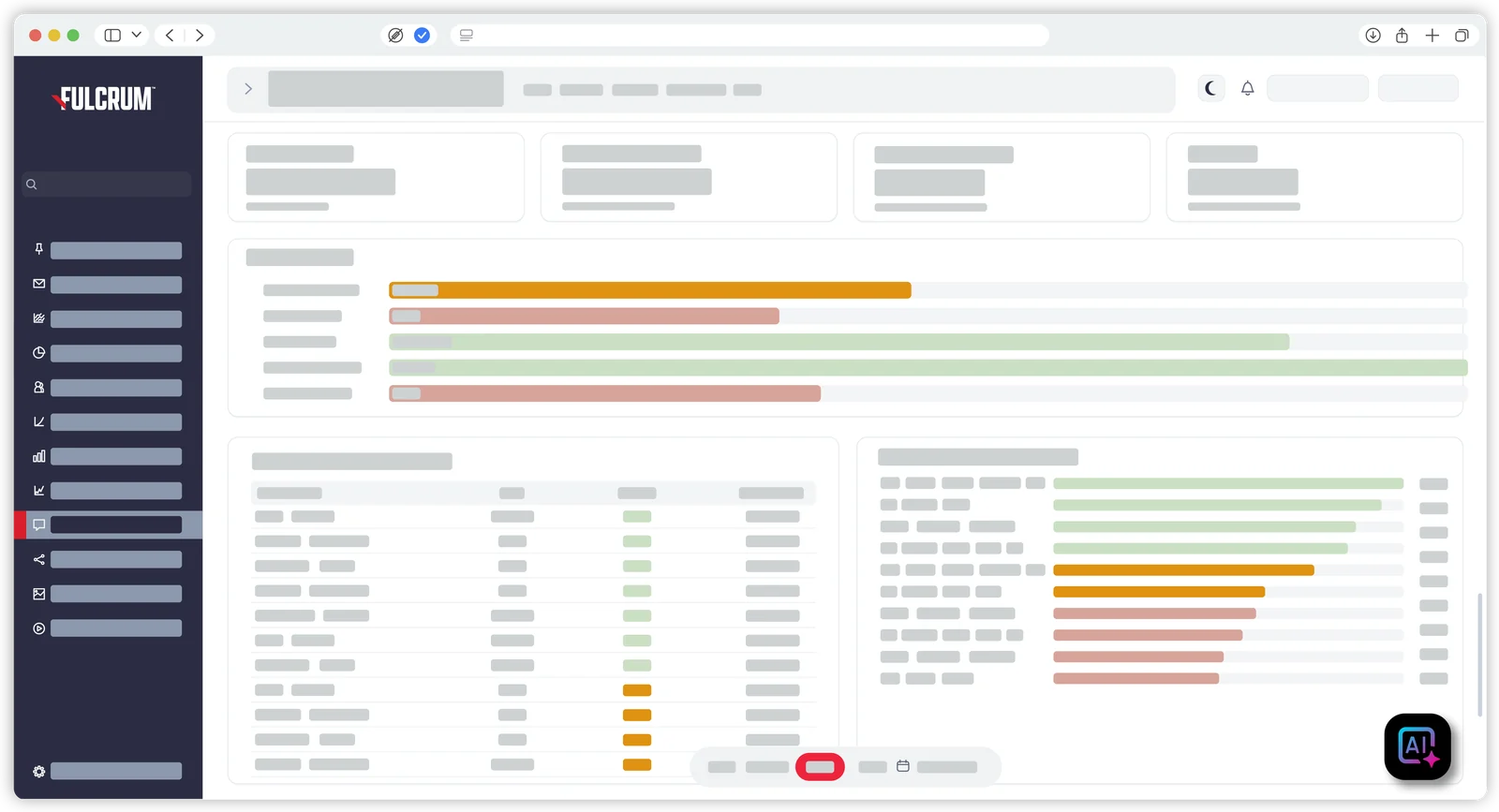 Fulcrum dashboard