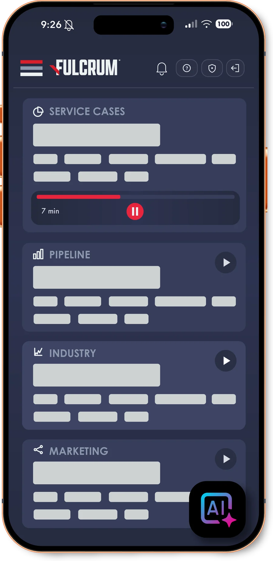 Fulcrum podcasts on a phone